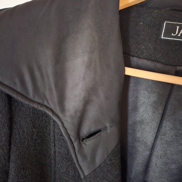 Jay Woolen Coat SZ 16 Black - Picture 4 of 8